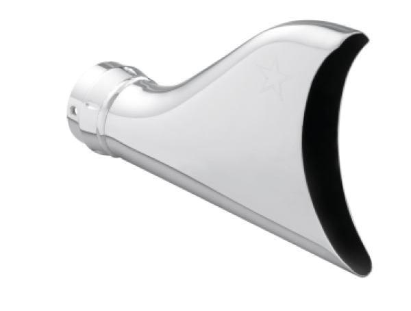 FP Fischtail Endkappe Verchromt 2.5 Zoll